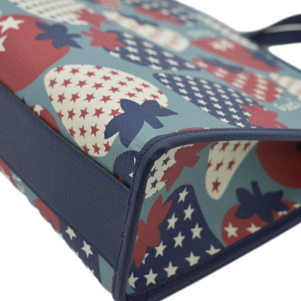GUCCI Children's Strawberry Star Canvas Tote Bag Blue 605614