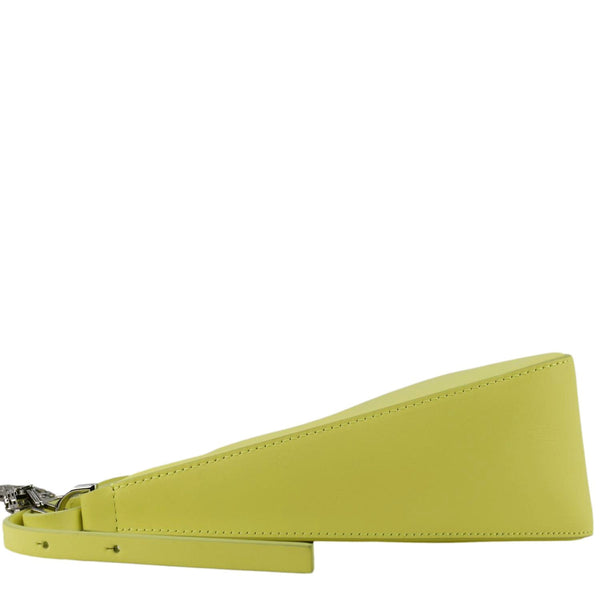 GIVENCHY Moon Cut Out Small Leather Hobo Bag Neon Yellow