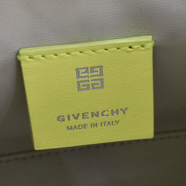 GIVENCHY Moon Cut Out Small Leather Hobo Bag Neon Yellow