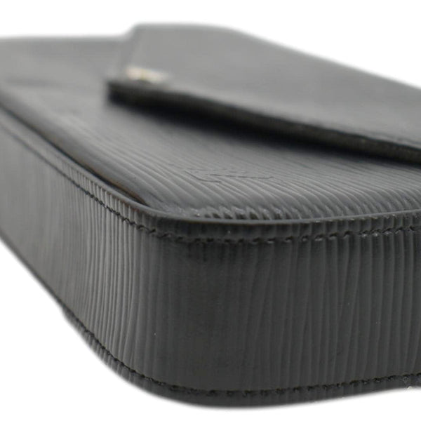 LOUIS VUITTON Felicie Epi Leather Pochette Crossbody Bag Black