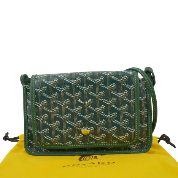GOYARD Plumet Chevron Print Canvas Shoulder Bag Green