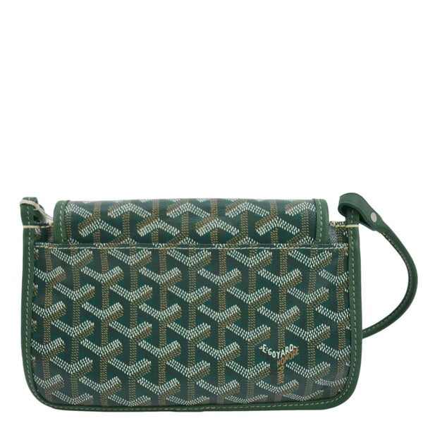 GOYARD Plumet Chevron Print Canvas Shoulder Bag Green