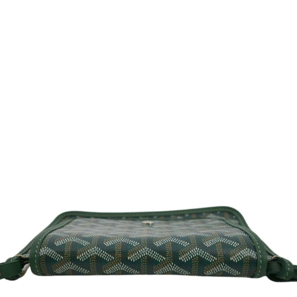 GOYARD Plumet Chevron Print Canvas Shoulder Bag Green