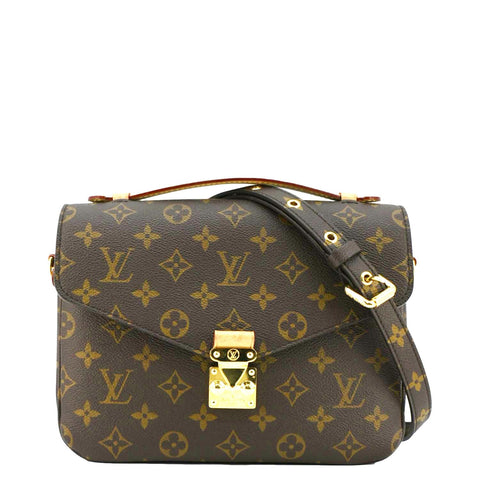 LOUIS VUITTON Metis Pochette Monogram Canvas Crossbody Bag Brown