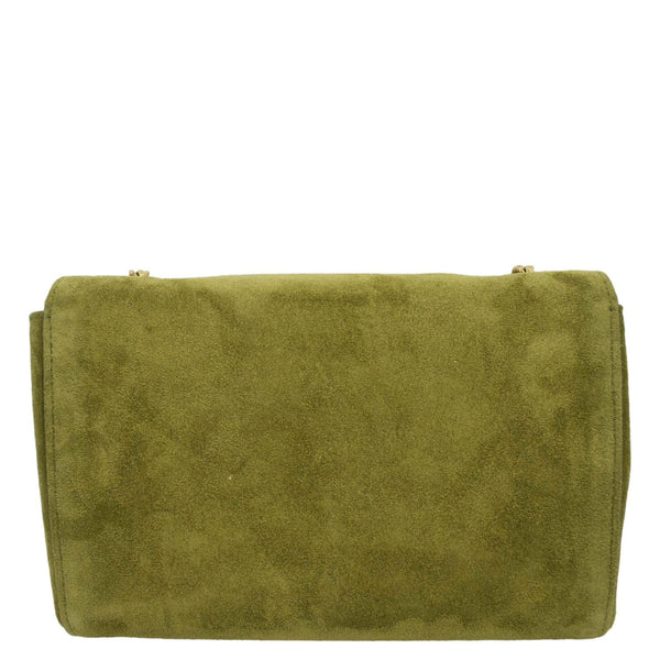 YVES SAINT LAURENT Kate Reversible Suede Shoulder Bag Grassy Green