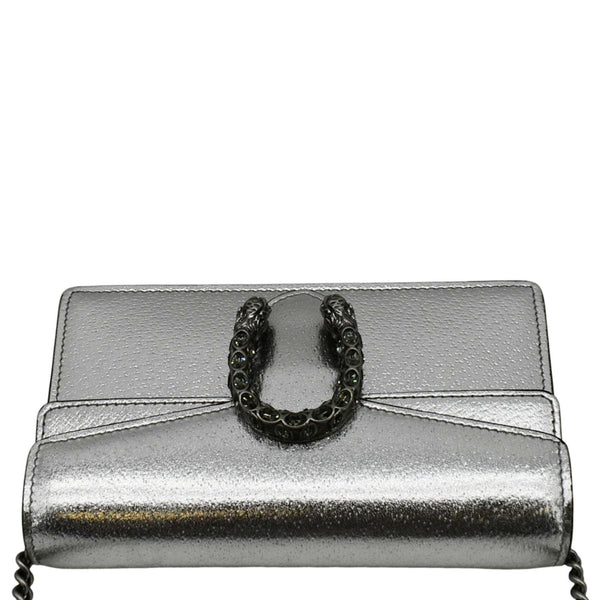 GUCCI Dionysus Super Mini Metallic Leather uppe rlook