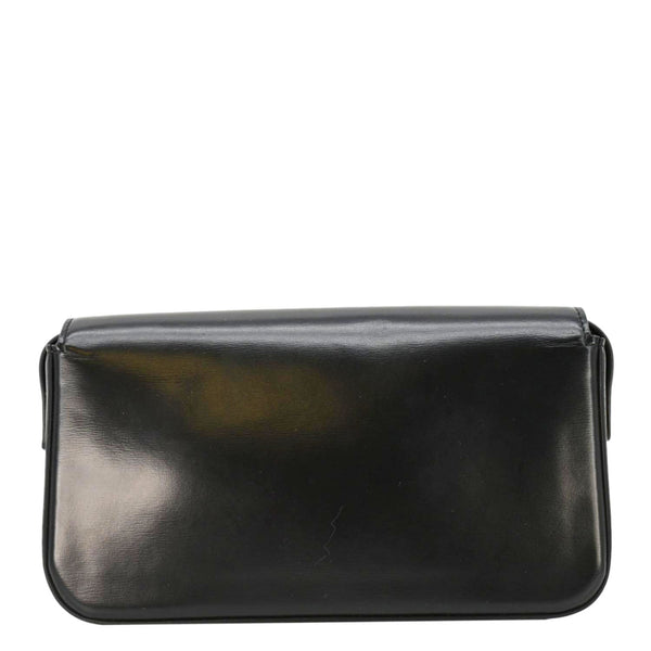 CELINE Triomphe Calfskin Leather Shoulder Bag Black