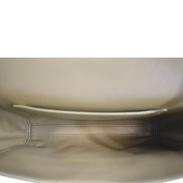 YVES SAINT LAURENT Kate Reversible Suede Shoulder Bag Grassy Green