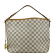 LOUIS VUITTON Delightful MM Damier Azur Hobo Shoulder Bag White