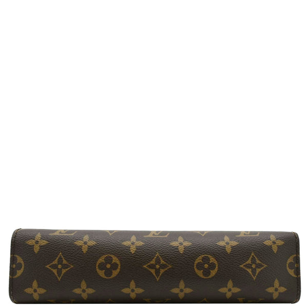 LOUIS VUITTON Toiletry Pouch On Chain Monogram Canvas Clutch Brown