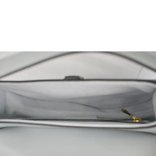 CHRISTIAN DIOR Saddle Smooth Calfskin Leather Satchel Bag Placid Blue