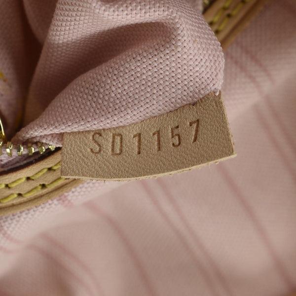 LOUIS VUITTON Delightful MM Damier Azur Hobo Shoulder Bag White