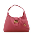 GUCCI Aphrodite Medium Leather Shoulder Bag Dusty Pink 726274