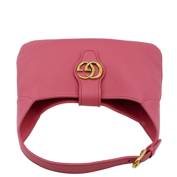 GUCCI Aphrodite Medium Leather Shoulder Bag Dusty Pink 726274
