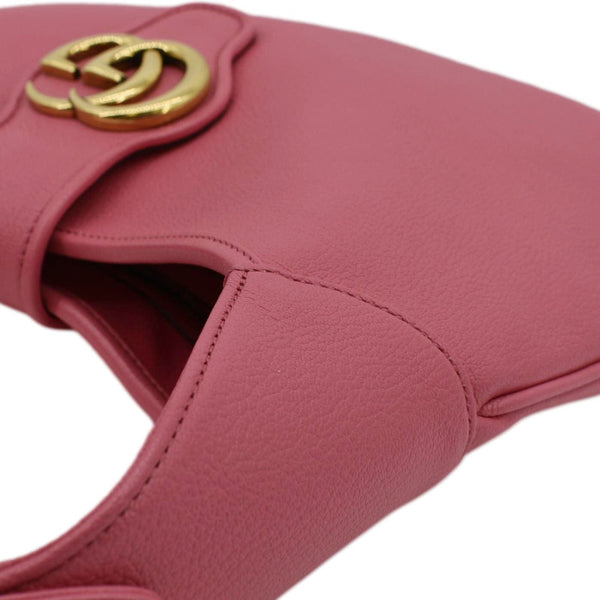 GUCCI Aphrodite Medium Leather Shoulder Bag Dusty Pink 726274