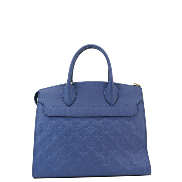 LOUIS VUITTON Pont Neuf MM Empreinte Leather Tote Shoulder Bag Blue