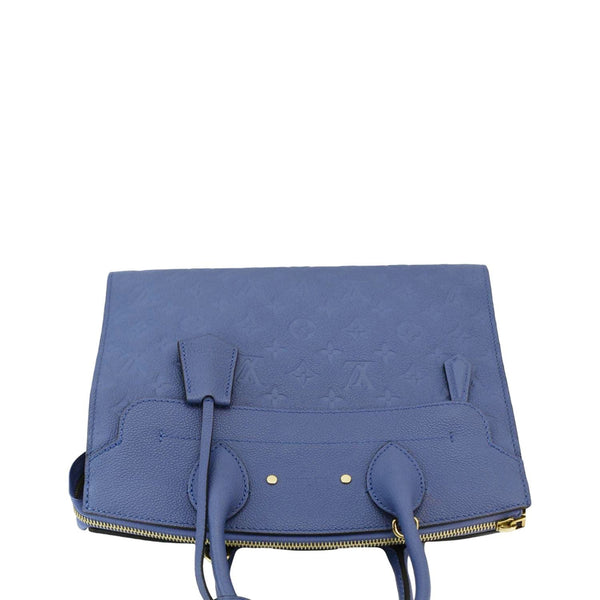 LOUIS VUITTON Pont Neuf MM Empreinte Leather Tote Shoulder Bag Blue