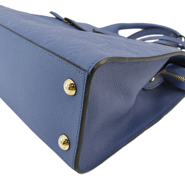 LOUIS VUITTON Pont Neuf MM Empreinte Leather Tote Shoulder Bag Blue