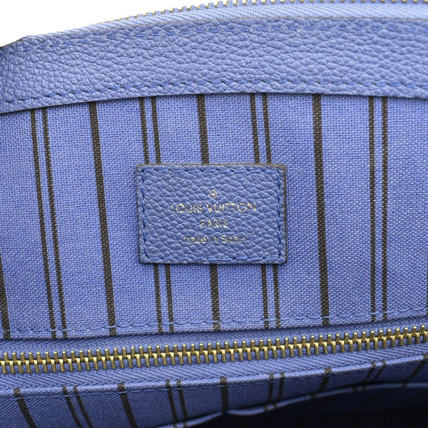 LOUIS VUITTON Pont Neuf MM Empreinte Leather Tote Shoulder Bag Blue