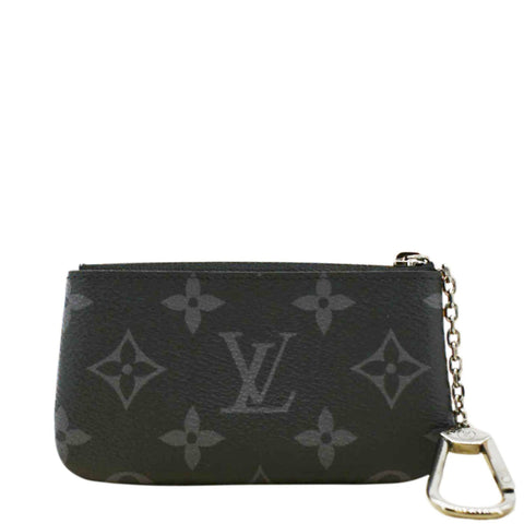 LOUIS VUITTON Monogram Reverse Eclipse Key Pouch Black