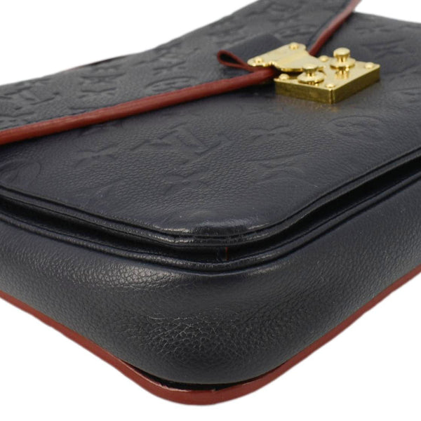 LOUIS VUITTON Metis Pochette Empreinte Leather Crossbody Bag Navy Blue