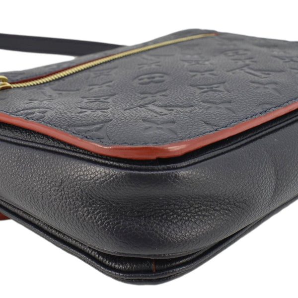 LOUIS VUITTON Metis Pochette Empreinte Leather Crossbody Bag Navy Blue