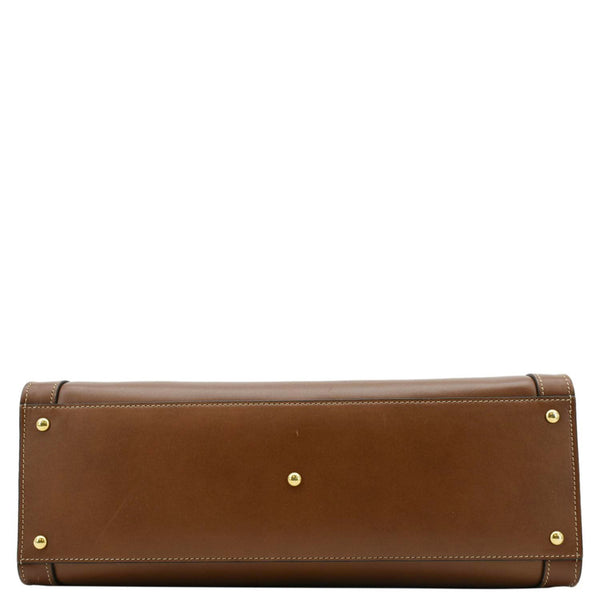 GUCCI Diana Medium Leather Top Handle Shoulder Bag Brown 655658