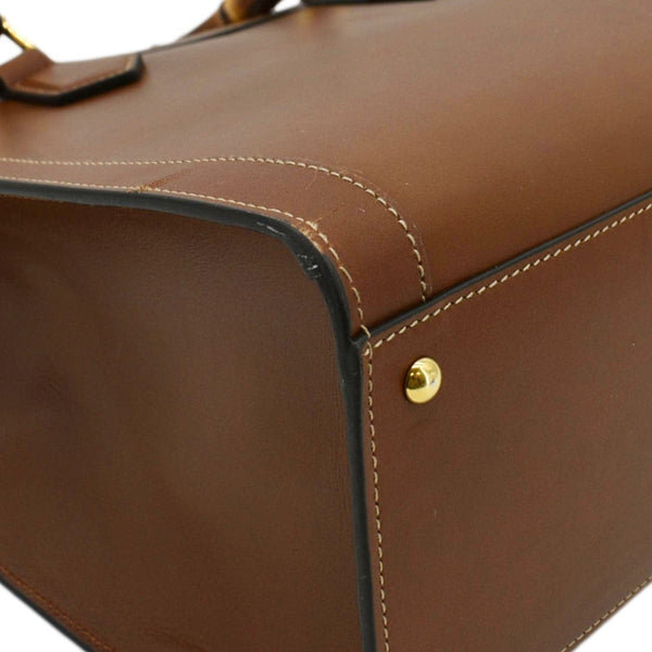 GUCCI Diana Medium Leather Top Handle Shoulder Bag Brown 655658