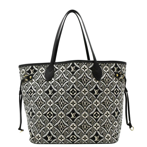 LOUIS VUITTON Since 1854 Neverfull MM Jacquard Shoulder Bag Black