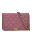 CHANEL Boy Flap Quilted Leather Shoulder Bag Pink