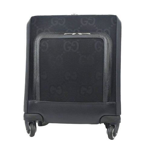 GUCCI Small Cabin Trolley Jumbo GG Supreme Canvas Travel Bag Black 451003