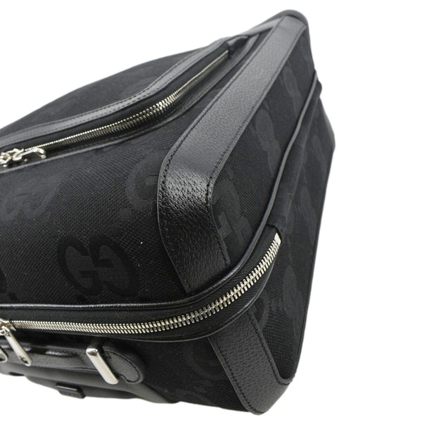 GUCCI Small Cabin Trolley Jumbo GG Supreme Canvas Travel Bag Black 451003