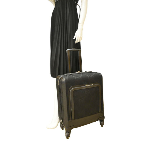 GUCCI Small Cabin Trolley Jumbo GG Supreme Canvas Travel Bag Black 451003