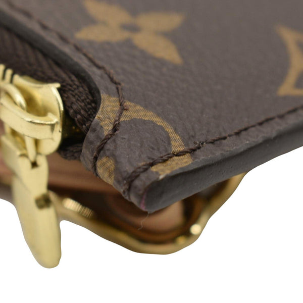 LOUIS VUITTON Monogram Canvas Pochette Wristlet Neverfull Pouch Brown