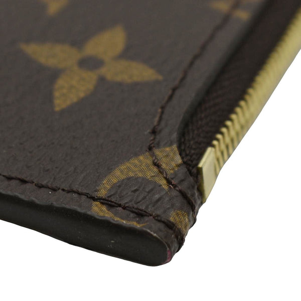 LOUIS VUITTON Monogram Canvas Pochette Wristlet Neverfull Pouch Brown