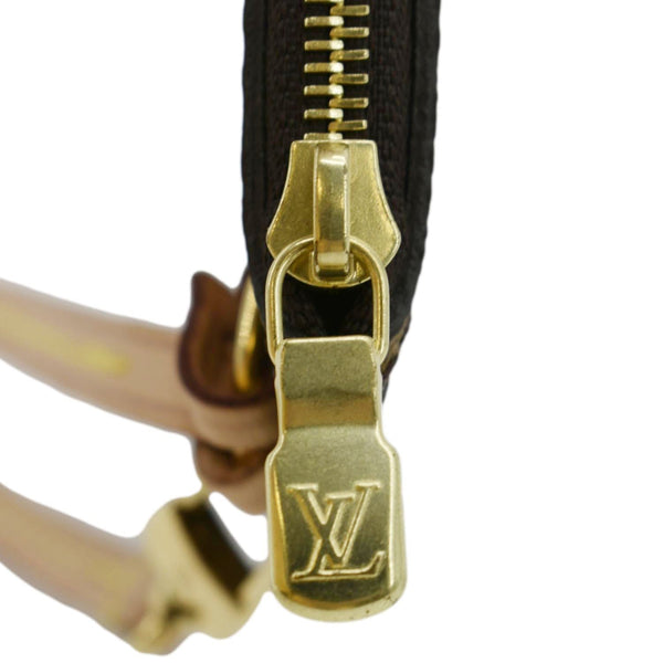 LOUIS VUITTON Monogram Canvas Pochette Wristlet Neverfull Pouch Brown