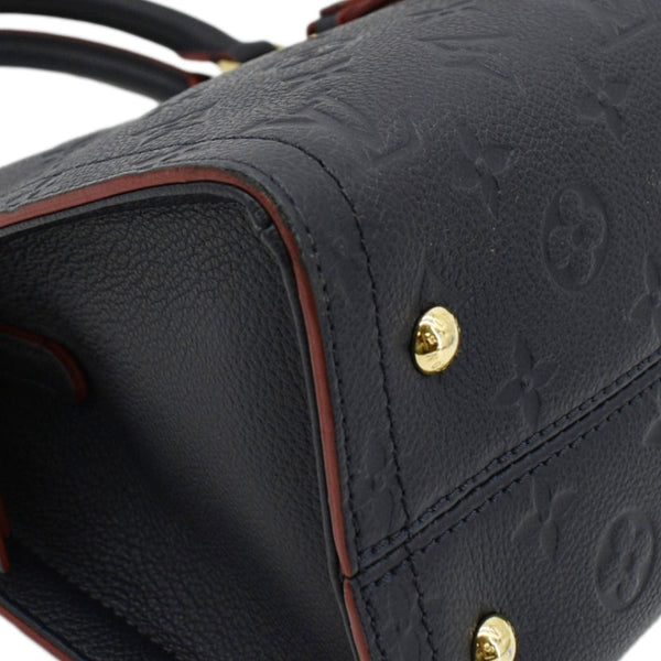 LOUIS VUITTON Sully PM Monogram Empreinte Leather Shoulder Bag Navy Blue