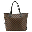 LOUIS VUITTON Neverfull MM Damier Ebene Tote Bag Brown
