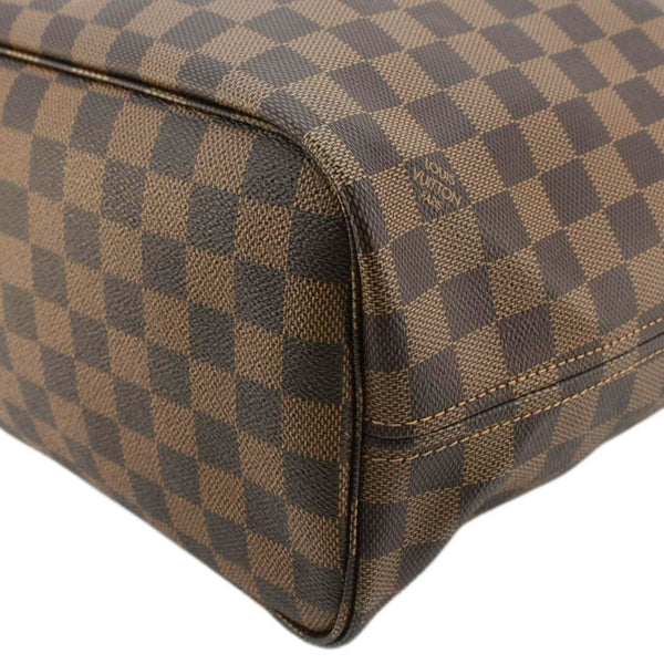 LOUIS VUITTON Neverfull MM Damier Ebene Tote Bag Brown