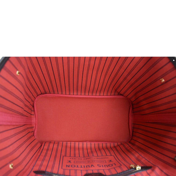 LOUIS VUITTON Neverfull MM Damier Ebene Tote Bag Brown