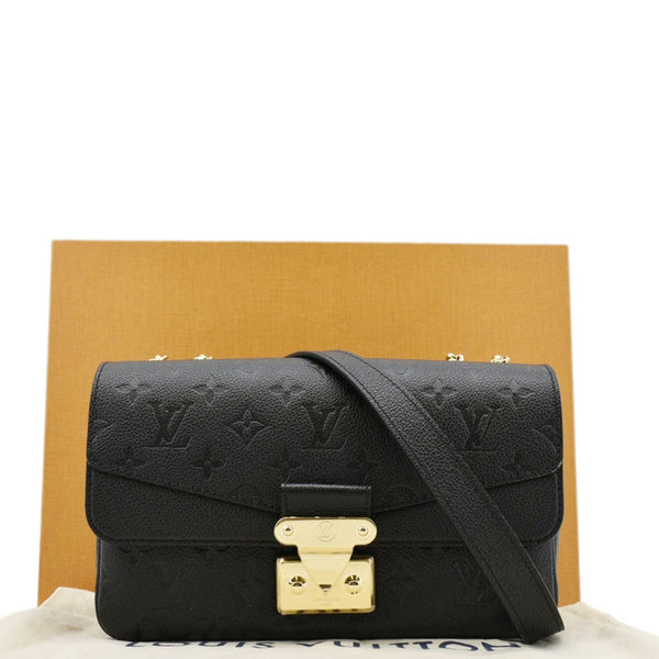 LOUIS VUITTON Marceau  Monogram Empreinte Leather Shoulder Bag Black