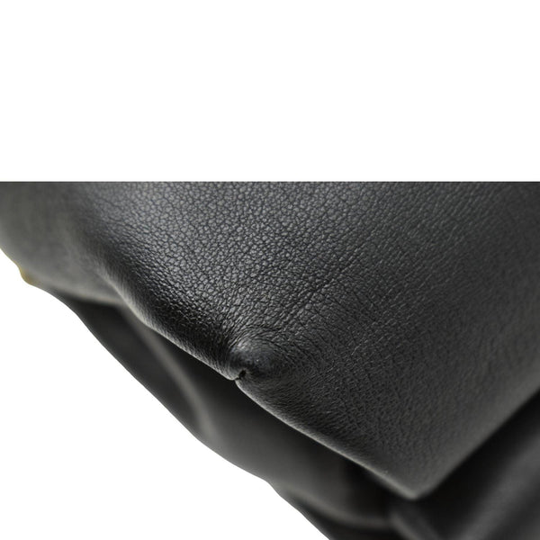 VERSACE Medusa Leather Chain Clutch Bag Black