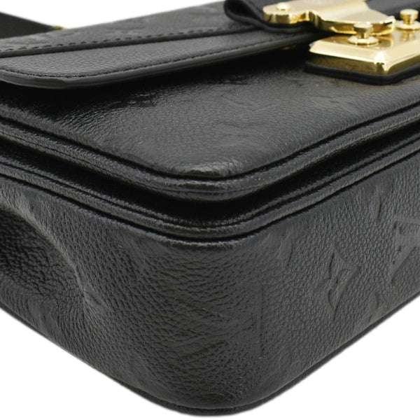 LOUIS VUITTON Marceau  Monogram Empreinte Leather Shoulder Bag Black