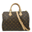 LOUIS VUITTON Speedy 30 Bandouliere Monogram Canvas Shoulder Bag Brown