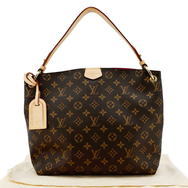 LOUIS VUITTON Graceful PM Monogram Canvas Brown Shoulder Bag back look