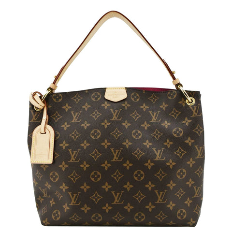 LOUIS VUITTON Graceful PM Monogram Canvas Hobo Shoulder Bag Brown