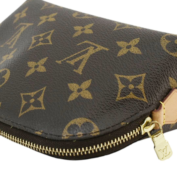 LOUIS VUITTON PM Monogram Canvas Cosmetic Pouch Brown