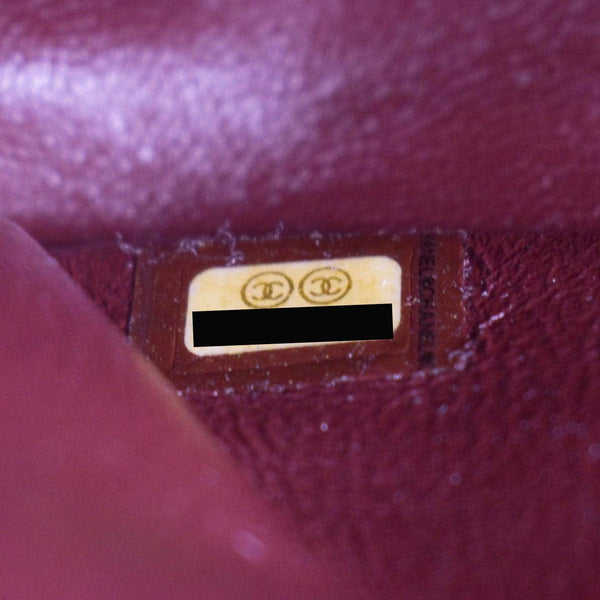 CHANEL 2.55 Reissue Double Flap Patent Leather Shoulder Bag Maroon