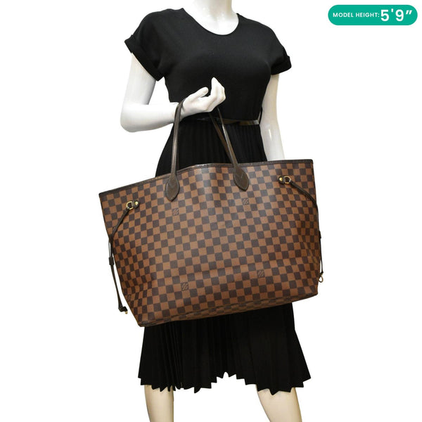 LOUIS VUITTON Neverfull Tote Bag Brown  dummy look
