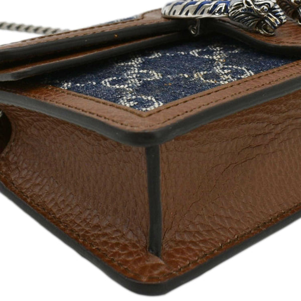 GUCCI Dionysus Super Mini GG Supreme Canvas Crossbody Bag Blue 476432
